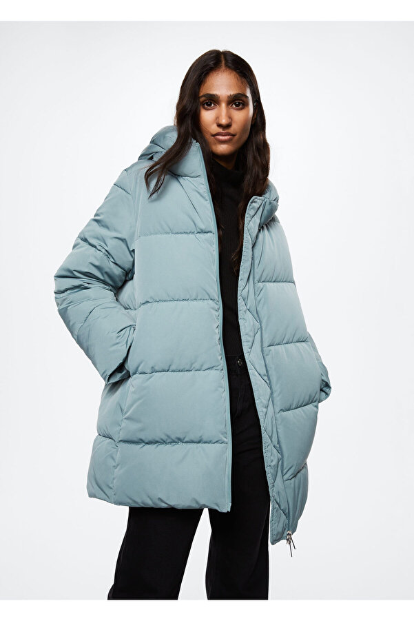 Jacke Damen Mango Kunstpelz Jacke Winterjacke Mango Kunstfell