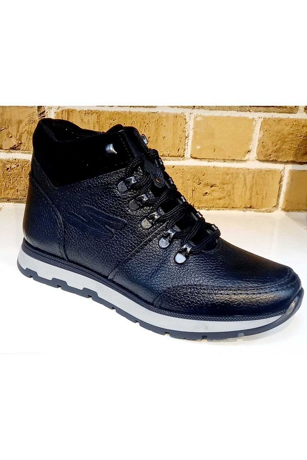 BEYAZ SHOES FIRST CLASS GENUINE LEATHER LACED ZIPPERED ORTHOPEDIC SOLE SPORTS STYLE BOOTS
