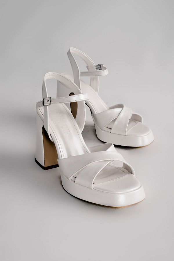 Lal Shoes & Bags-حذاء Duphe نسائي بكعب متقاطع من الأمام SEDEF 1