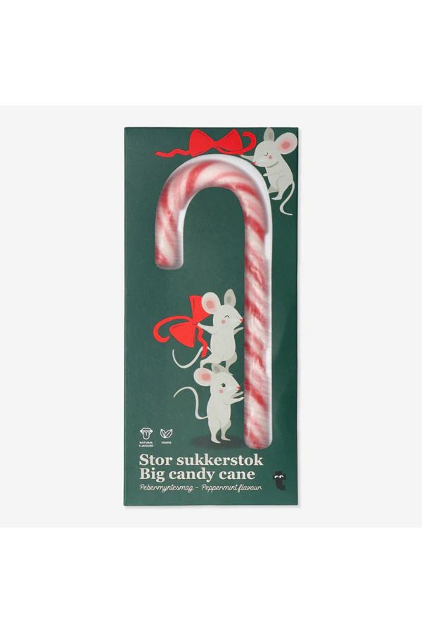 Candy-Big Candy Cane - 60 Gr Pebermyntesmag Stor Sukkerstok 1