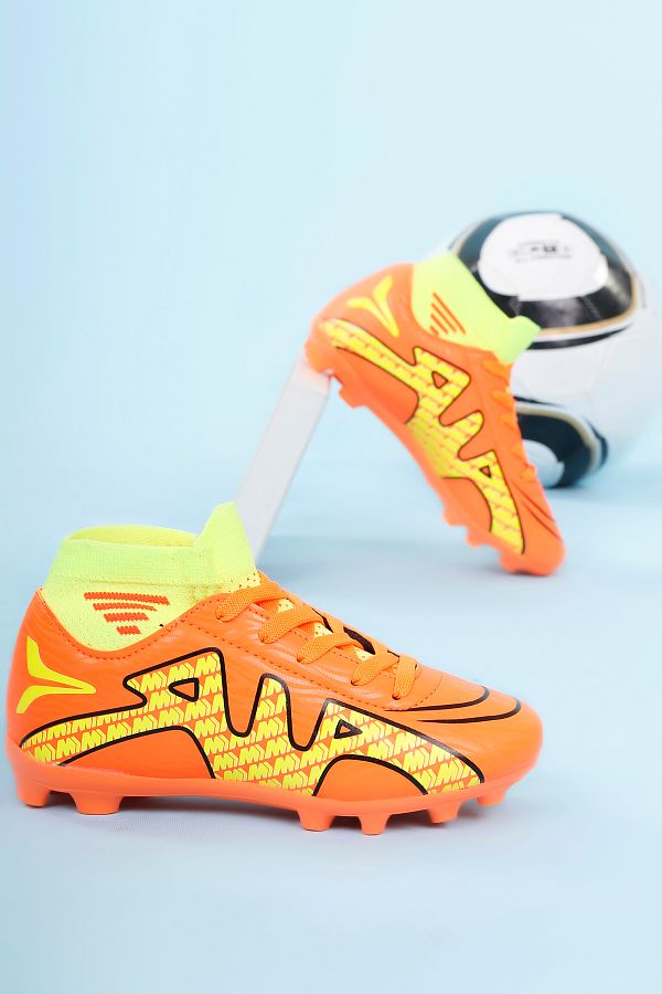 Kids orange soccer cleats discount