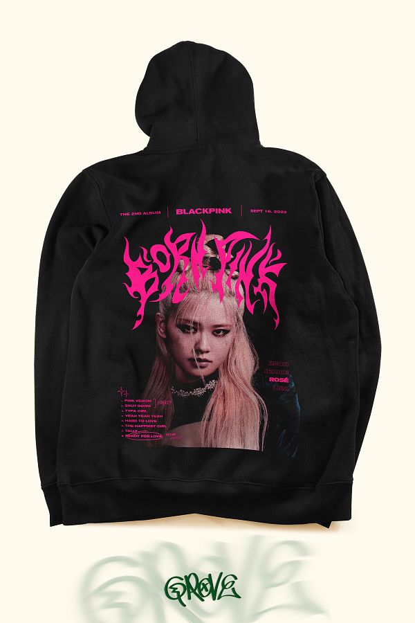 Blackpink rose hoodie clearance
