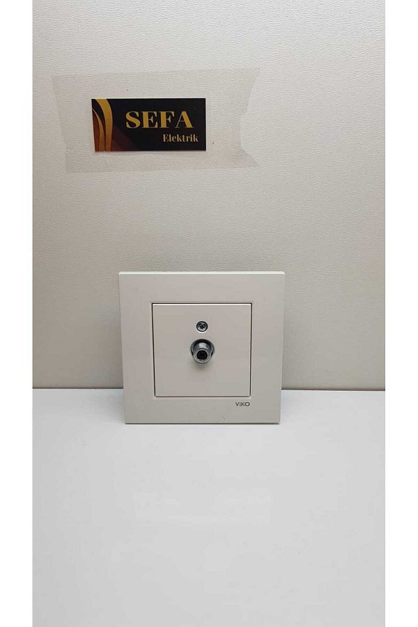 VİKO-White Viko Karre Series - Satellite Socket F with Connector and Frame 1