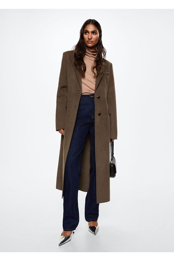MANGO Coat Brown Medium Trendyol