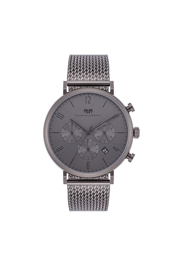 Rhodenwald & Söhne-Chronograph Herren Chronograph grau Edelstahl grau 1
