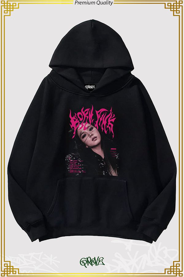 Grove Fashion Blackpink Jisoo Three Thread Oversize Hooded Sweatshirt Hoodie Trendyol