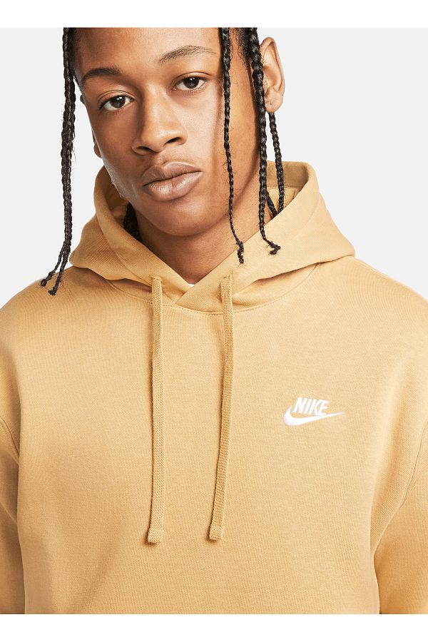 Nike Hooded Collar Yellow Gold Men s Sweatshirt BV2654 722 M NSW CLUB HOODIE PO BB Trendyol
