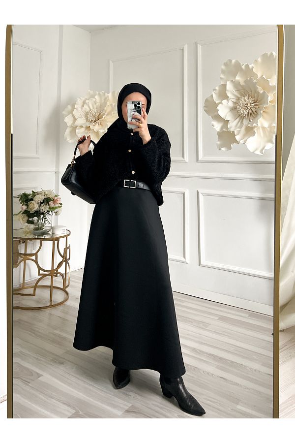Black modest skirt outlet