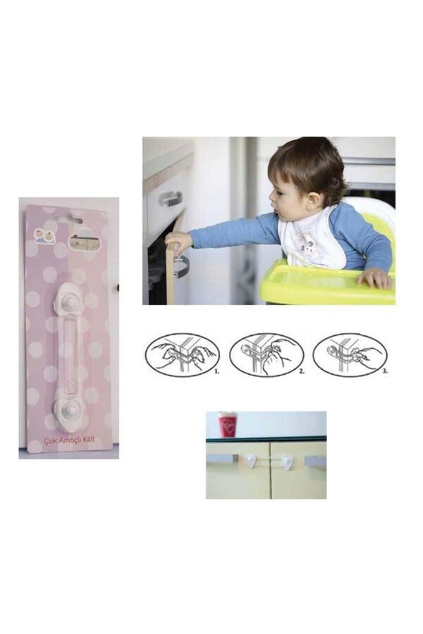 EYM Bebek Çocuk Için Çok Amaçlı Dolap Çekmece Güvenlik Kilidi