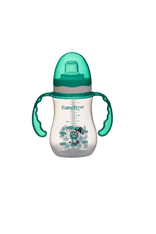 Babytime Bt105 Damla Akıtmaz Kulplu Bardak 250 ml Yeşil