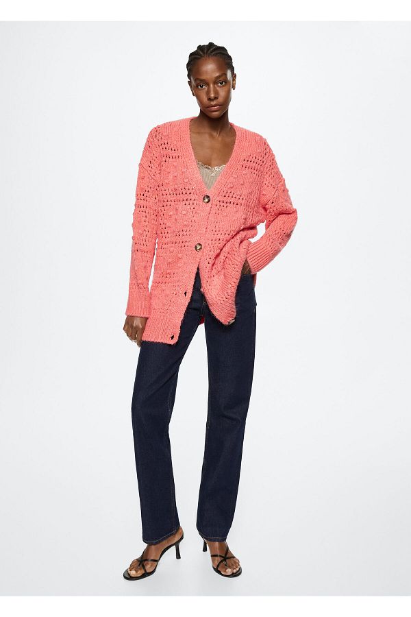 Mango red cardigan deals