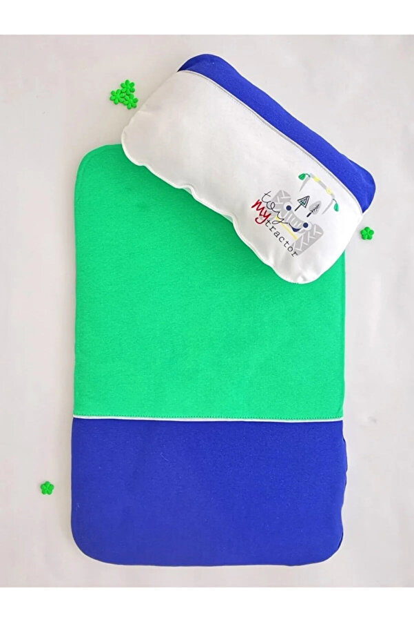 Bebelove Neşeli Bebekler Traktör Baskılı Erkek Bakım Örtüsü ,Alt Açma