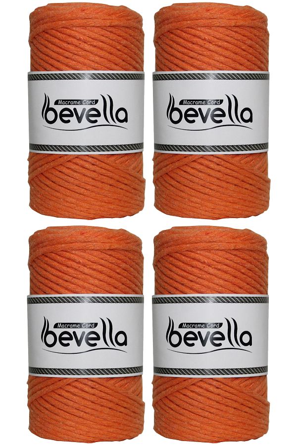 Bevella Macrame Cord-Taranan Macrame String Single Twist Scannable 3 mm String Cotton Macrame Strings 1 kg (4X250 gr) 1