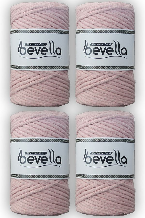 Bevella Macrame Cord-Taranan Macrame String Single Twist Scannable 3 mm String Cotton Macrame Strings 1 kg (4X250 gr) 1