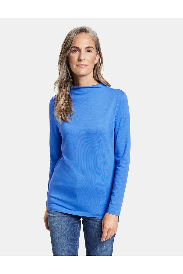 Gerry Weber T Shirt 1 1 Arm Langarmshirt aus Jersey mit Turtleneck Trendyol