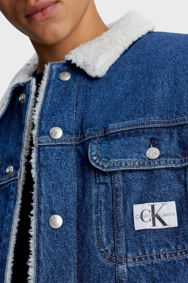 Calvin Klein Jeans Regular 90's Sherpa Jacket Denim Medium Men's