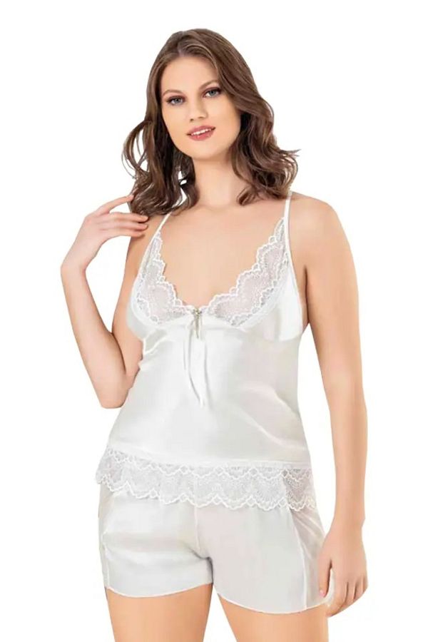 Plus size satin shorts top