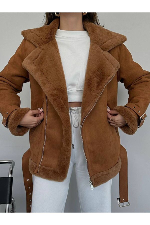 Fur lined biker jacket 2025