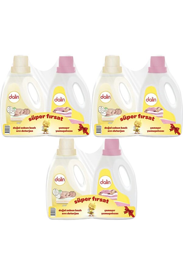 Dalin Doğal Sabun Bazlı 1200 Çamaşır Yumuşatıcısı 1200 ml X 3 Adet