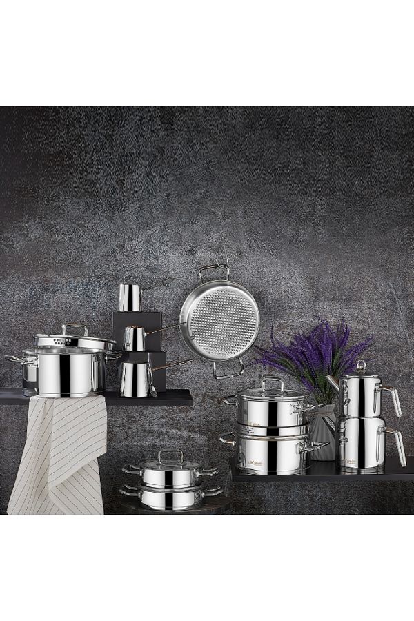 Aryıldız-Vento Prestige 20 Piece Ideal Set Steel Dowry Cookware Set 1
