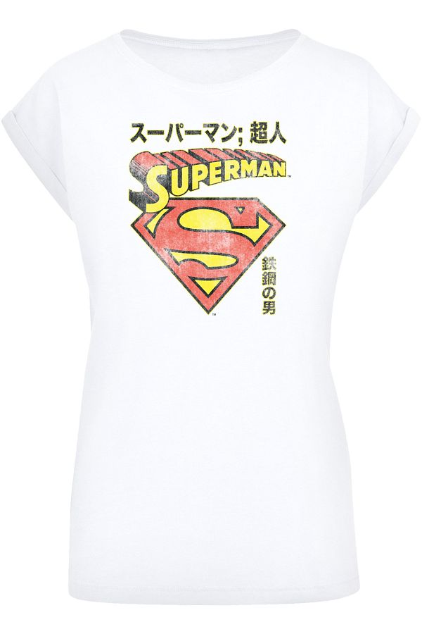 Superman t shirt damen langarm top