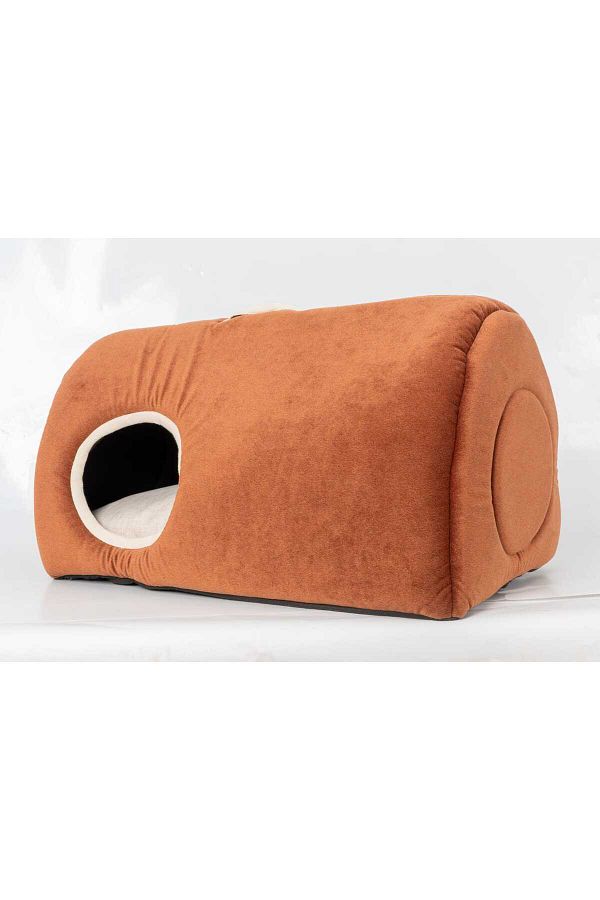 HAYHAYPETSHOP-Sleeping Tunnel Home Cat and Dog Bed Plush Soft Structure 1