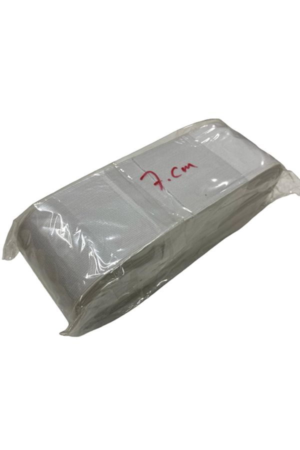 Tek-İş-Rubber Single-Work Hard Soft Laundry Johns Skirt Waist Leg Baby Rubber Flat Soft 7 cm WHITE 1