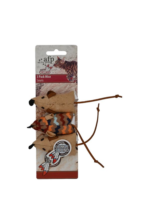 All For Paws-Mouse Cat Toy Catnip (3 Pack) 1