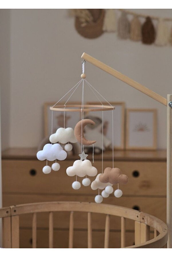 fn Bebek Odası (MÜZİKLİ) Beşik Dönencesi Beşik Yanı Süsü Bebek Odası Dekorasyon Montessori