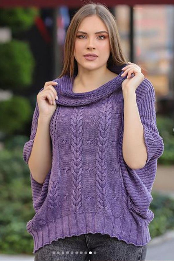 Women's Openwork Hooded Thin Bat Shirt Dress Blouse