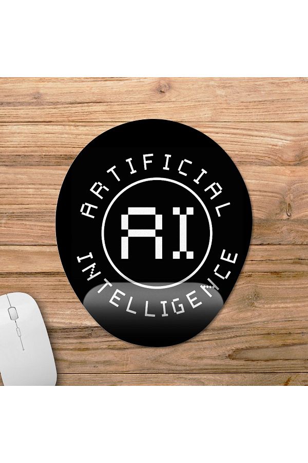 Pixxa-Artificial Intelligence - AI - Artificial Intelligence - ChatGPT Wrist Support Mousepad Model - 3 Oval 1