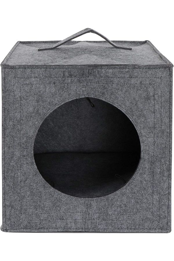 puffiber-Felt Shaped Cube for Cat, Bed and Hideouts - Closed Bed Box 1