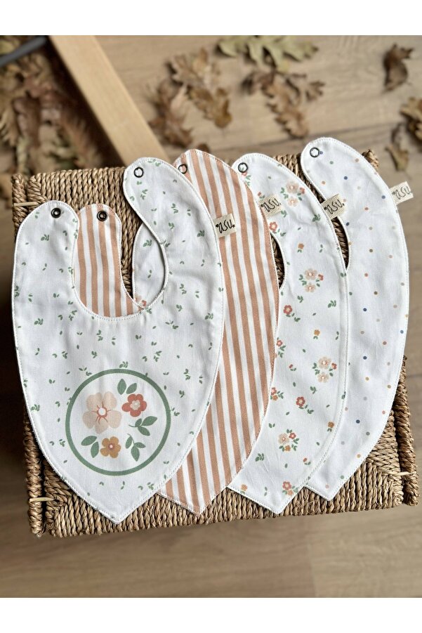 Asu Baby&Kids Romantic Mix&Match 4'lü Organik Pamuk Önlük