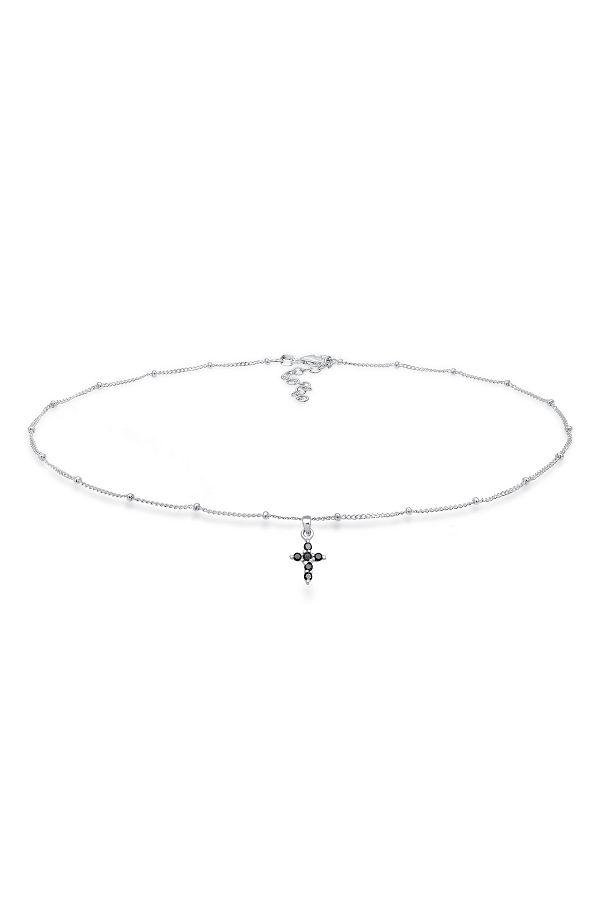 ELLI-Halskette Gerdanlık Kugelkette Kreuz Zirkonia 925 Gümüş 1