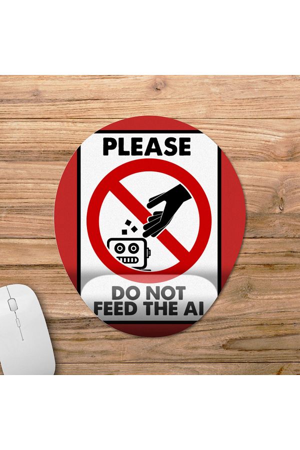 Pixxa-Artificial Intelligence - AI - Artificial Intelligence - ChatGPT Wrist Support Mousepad Model - 7 Oval 1