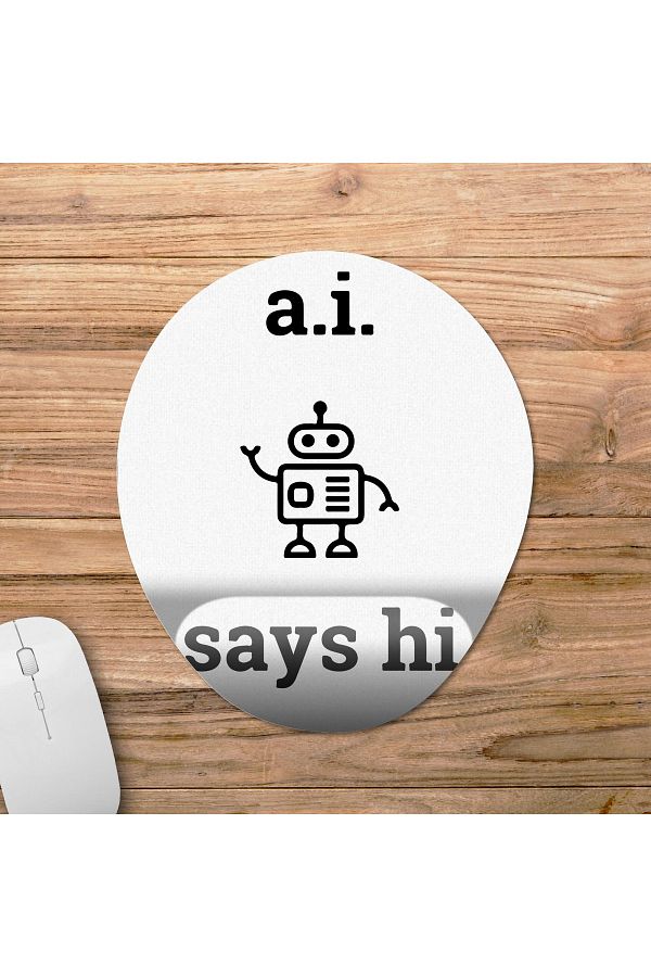 Pixxa-Artificial Intelligence - AI - Artificial Intelligence - ChatGPT Wrist Support Mousepad Model - 6 Oval 1