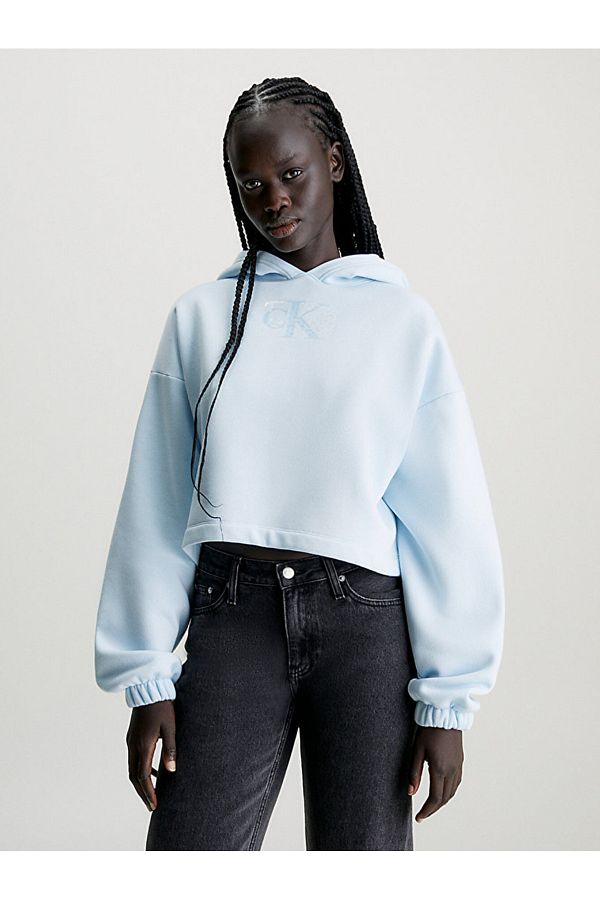 Calvin klein sweatshirt cropped new arrivals