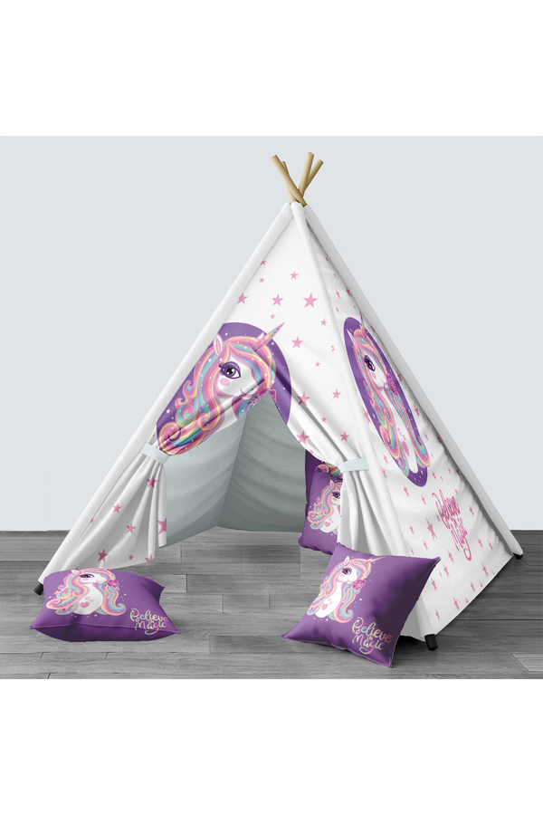 Lina Bebek, Çocuk Odası Minderli/Mindersiz Oyun Evi, Çadır Model 00259