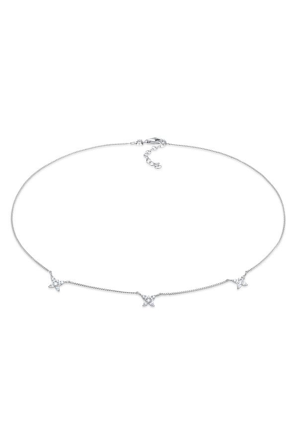 ELLI-Halskette Halskette Schmetterling Zirkonia Verspielt 925 Silber 1