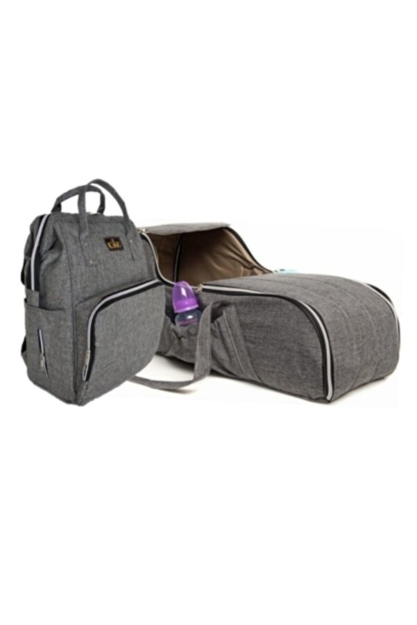 USF Anne Bebek Bakım Çantası Portbebe Ana Kucağı Puset Bebek Taşıma - Gri - Gri