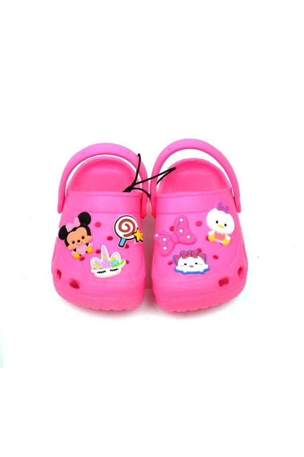 QUEEN AKSESUAR Minnie Unicorn Cat Style Children s Sandals Fancy Neon Pink Slippers