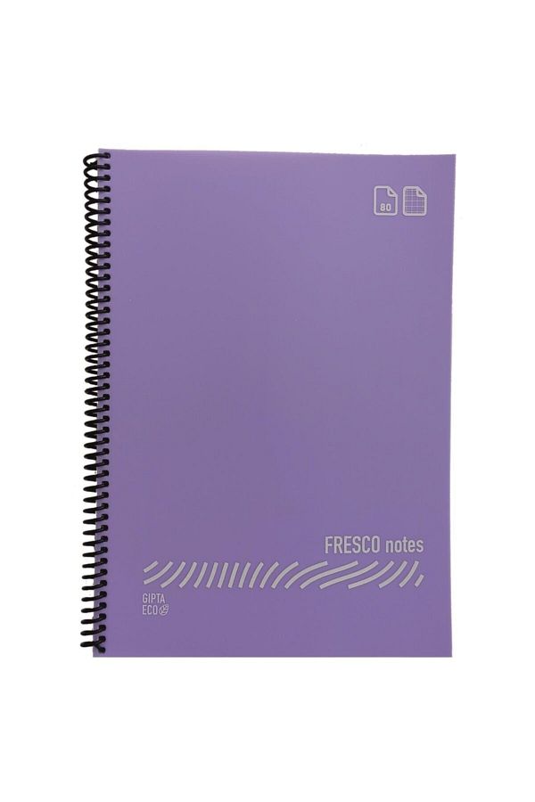 Gıpta-Fresco A4 Plastic Cover 60 Sheets Squared Spiral Notebook 1