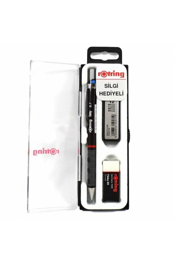 Rotring-Tikky Versatil Pen Set 0.7 Mm Claret Red (pen+eraser+nib) 1
