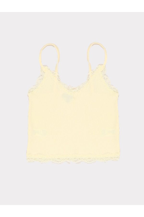 Madame Moss-Yellow String Strap Lace Undershirt 4321-015 1
