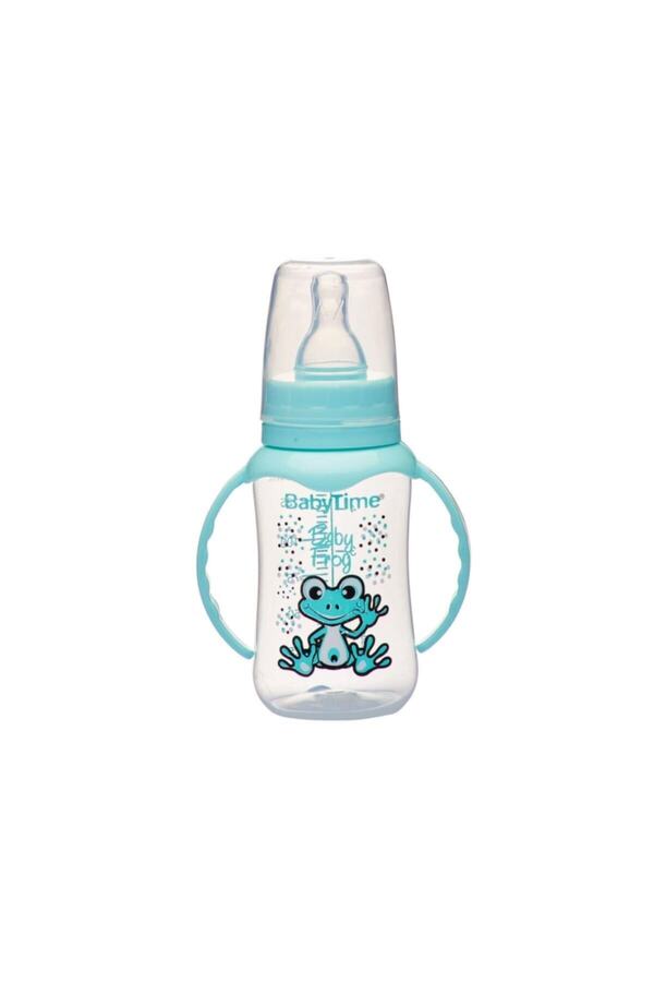 Babytime Bt070 Silikon Kiraz Uçlu Kulplu Pp Biberon 150 Ml - Yeşil