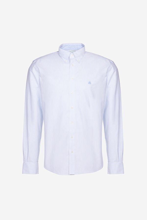 BROOKS BROTHERS-Férfi kék, nem vasalható pamut nem vasalható ing 1