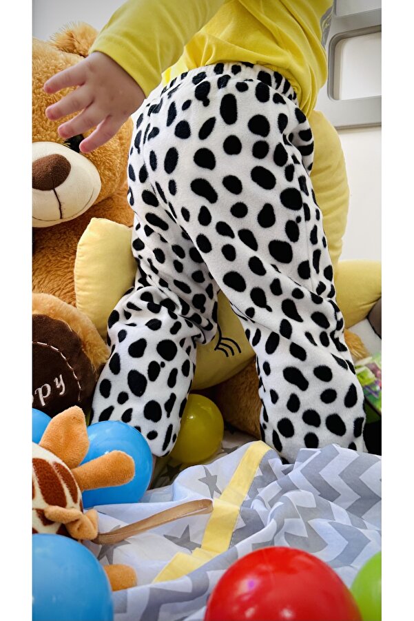 TD Collection Dalmaçya Desen Bebek Çocuk Polar Kışlık Alt , Kız/ Erkek