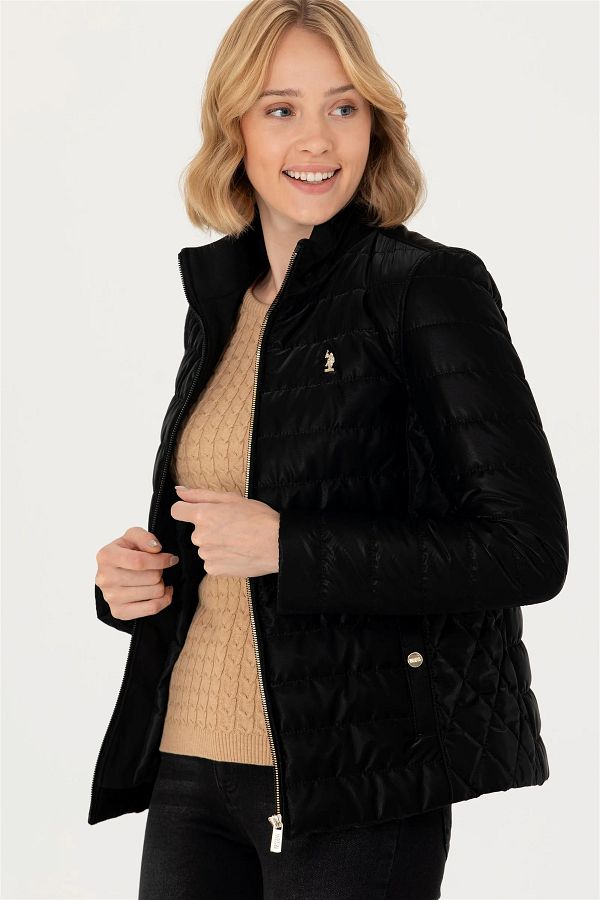 U.S. Polo Assn. U.S. POLO SPORTS CUNDRY LEATHER COAT WP23030 BLACK Trendyol