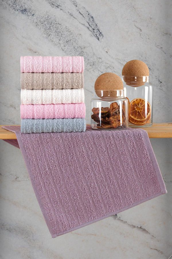 Zeynep Tekstil-Path | Set of 6 30x50 Cm Hand and Face Towels | Kitchen Towel 1
