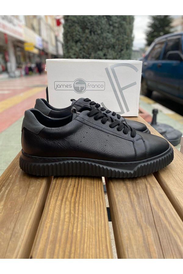 JAMES FRANCO James Franco Genuine Leather Comfort Sole Men s Shoes 993 01 BLACK 8374 Trendyol